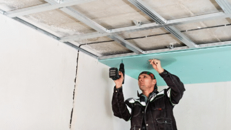 Pose de plafond suspendu